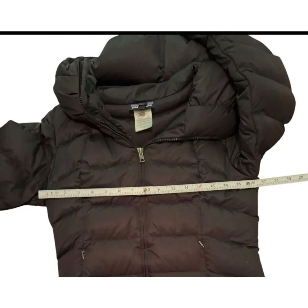 Patagonia Downtown Loft‎ Parka Black Goose Down Womens XS Puffer Coat